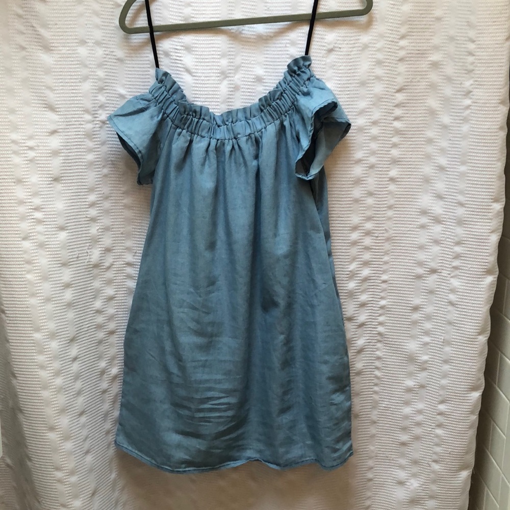 Off the Shoulder Denim Dress